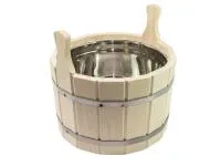 шайка 10л с нержавеющей вставкой, банный эксперт