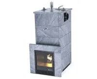 печь для бани изистим геленджик premium в 4-х стор.кожухе из талькох-та закр.верх дымоход справа