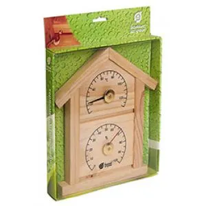 термометр с гигрометром (банная станция) "домик", 23,6*22*1,9 см, банные штучки