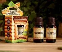 набор эфирных масел "мята и сосна", банная забава