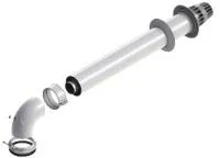 дымоход коаксиальный craft ф60/100, l=1,0м, белый, комплект в сборе