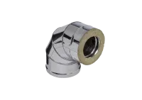 колено феррум утепленное угол 135° нержавеющее (430/0,5мм)/зеркальное ф300/400 по воде