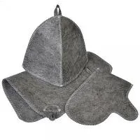 набор из 3-х предметов (шапка "будёновка", рукавица, коврик) бацькина баня