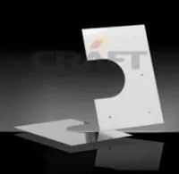 разделка craft потолочная декоративная нерж. (304/0,5 мм), 400*266, 0-5°, с отв. ф220, двухсоставная