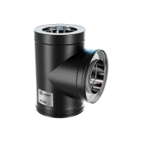 тройник craft 90° утепленный нержавеющий (316/0,8/430/0,5) ф150/250 по воде черный