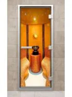 дверь с фотопечатью, арт.f211, 190х70, 8 мм, 3 петли, коробка лиственная. банный эксперт