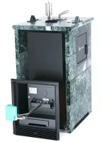 печь для бани изистим сочи м2 premium в 3-х с.кожухе змеевик вход с тыла закр.верх с ггу-40 aisi 321