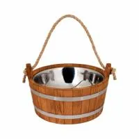 шайка 7,5л с нержавеющей вставкой дуб woodson