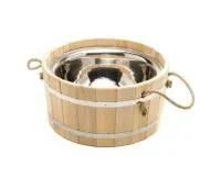 шайка 15л с нерж.вставкой ручки-веревки банный эксперт