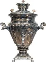 самовар угольный жаровый, 5,5 л, никелированый, персидский 2000/1