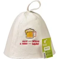 шапка для бани делу-время, а пиво-щас! банные штучки