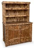 буфет №2 194см массив сосны старение, палисандр, ирб заказ (900*300/420*900/1940)