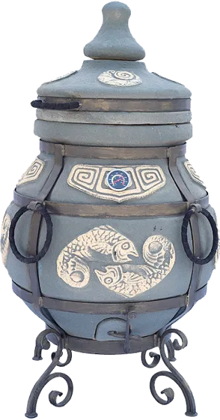 тандыр экотандыры шар графит, откидная крышка с колесами