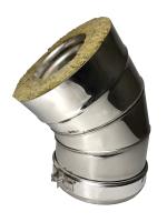 колено craft утепленное угол 135° нержавеющее (304/0,8/304/0,5мм), ф120/220, по воде